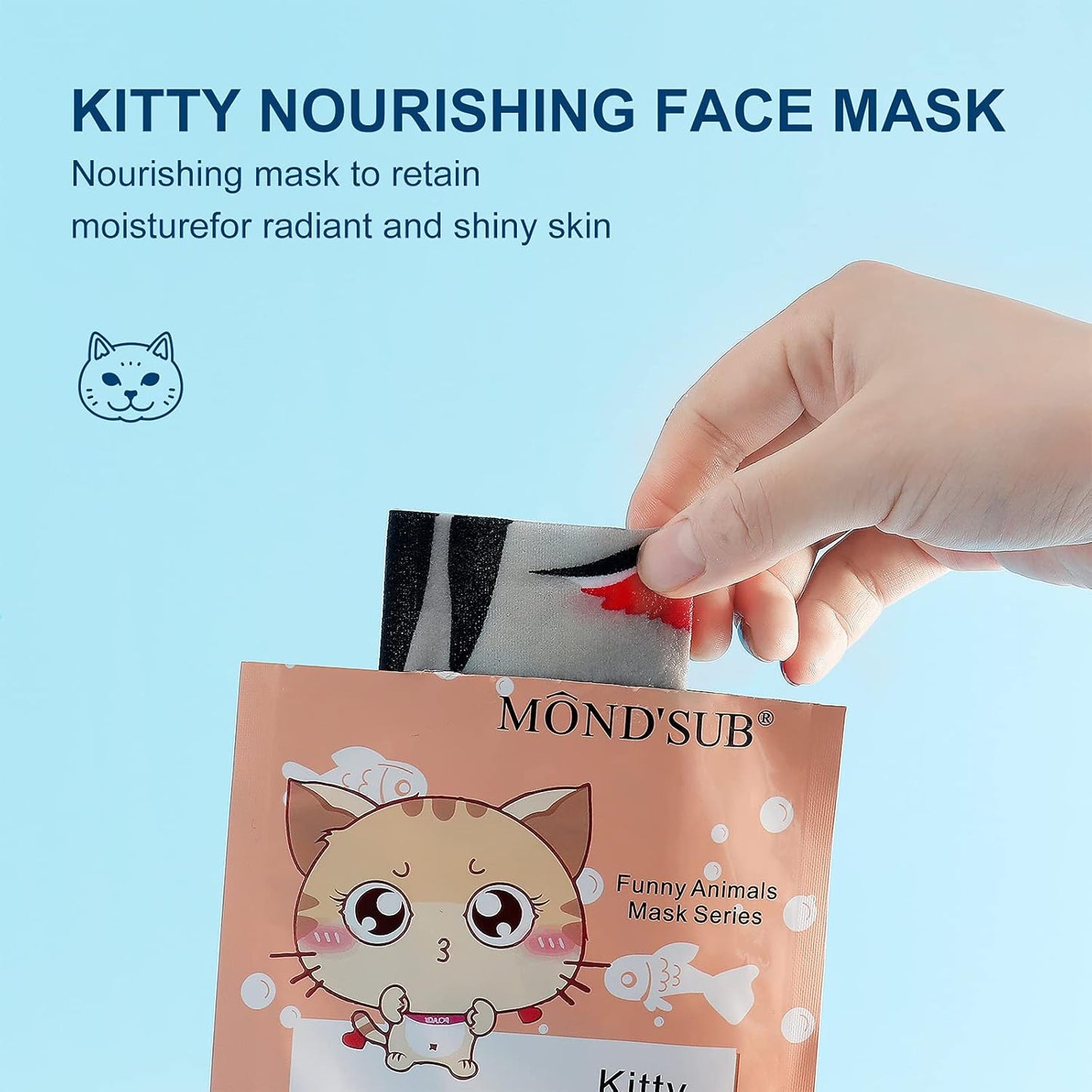 Máscara facial nutritiva gatinhos para todos os tipos de pele